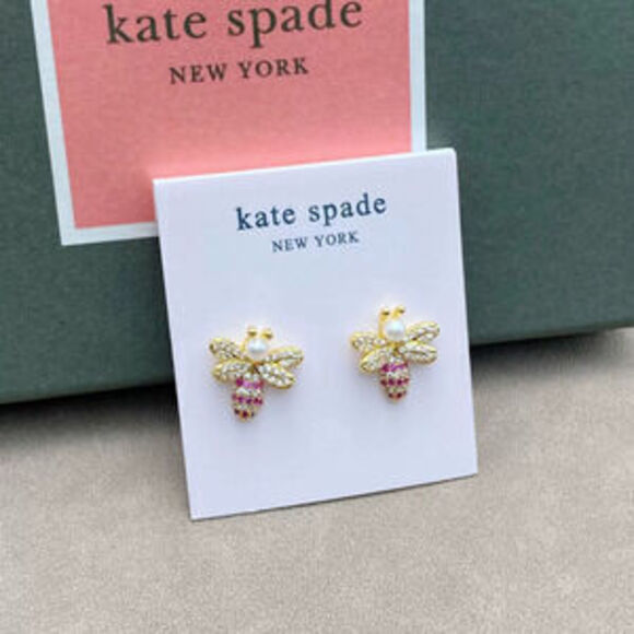 Jewelry - kate spade Pearl Zircon Design Earrings